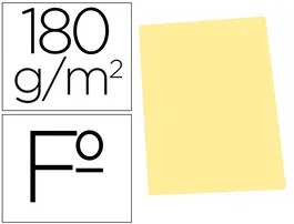 Gio Subcarpeta Simple Cartulina Folio 180 gr Amarillo Pastel -50U-