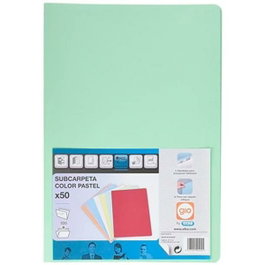 Gio Subcarpeta Simple de Cartulina Folio Verde Pastel