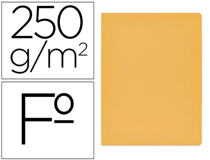 Gio Subcarpeta Simple de Cartulina Amarillo Intenso Folio