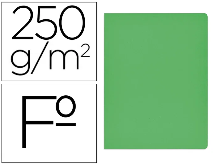 Gio Subcarpeta Simple Cartulina Verde Intenso Folio Gio Subcarpeta Simple Cartulina Verde Intenso Folio
