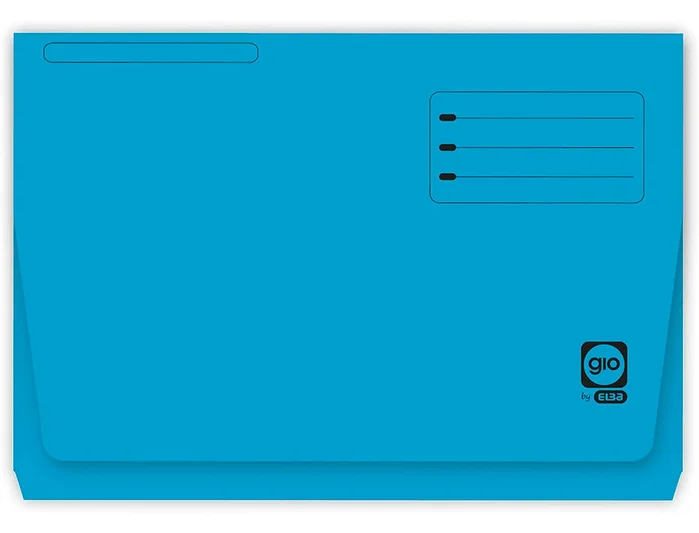 Gio Subcarpeta con Bolsa y Solapa Azul Intenso, Folio, 320g