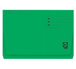 Gio Subcarpeta Pocket Folio 215x315 mm, Cartulina 320 g/m² Verde con Bolsa y Solapa, Capacidad 250 hojas, Certificado Blue Angel