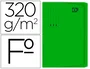 Gio Subcarpeta Pocket Folio 215x315 mm, Cartulina 320 g/m² Verde con Bolsa y Solapa, Capacidad 250 hojas, Certificado Blue Angel