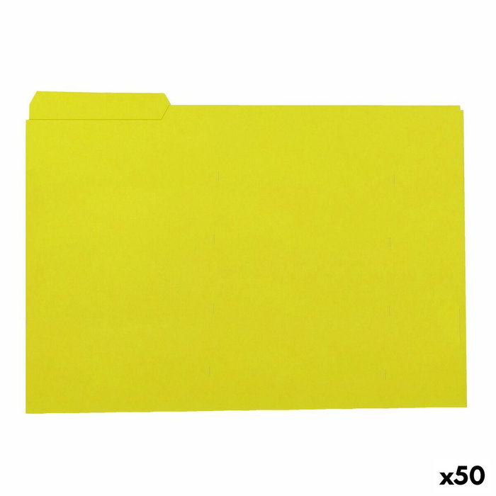 Gio Subcarpeta de Cartulina Folio con Pestaña Izquierda Amarillo