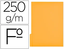 Gio Subcarpeta Con Pestaña Lateral Izquierda Folio Cartulina 250 gr Amarillo Intenso -50U-