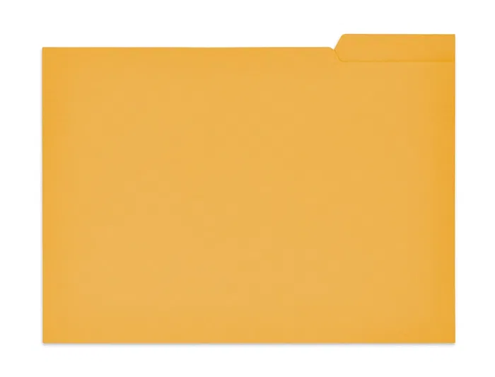 Gio Subcarpeta con pestaña derecha para carpetas colgantes, Cartulina 250 g/m² Folio (215x315 mm), Color Amarillo, Certificado Blue Angel