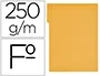 Gio Subcarpeta con pestaña derecha para carpetas colgantes, Cartulina 250 g/m² Folio (215x315 mm), Color Amarillo, Certificado Blue Angel