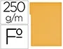 Gio Subcarpeta con pestaña derecha para carpetas colgantes, Cartulina 250 g/m² Folio (215x315 mm), Color Amarillo, Certificado Blue Angel