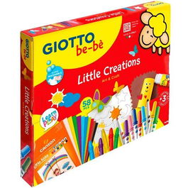 Giotto Set Pequeñas Creaciones Be-Bé Colores Surtidos - Kit Manualidades Rotuladores, Cera, Pegamento y Papel