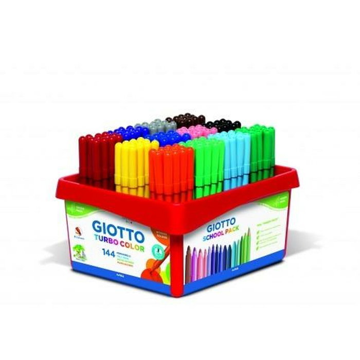Giotto Pack Escolar de Rotuladores Turbo de 144 Unidades (12 Colores x 12 Unidades) inevitable