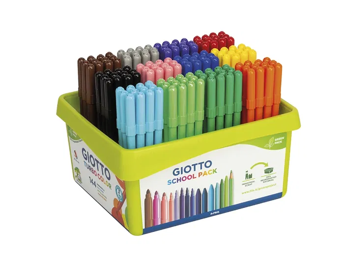 Giotto Turbo Color School Rotulador Pack 144 Unidades 12 Colores