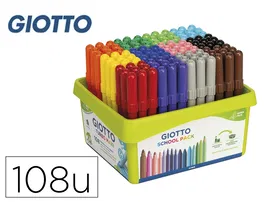 Giotto Rotulador Turbo Maxi School Pack 108 Unidades (12 Colores x 9)