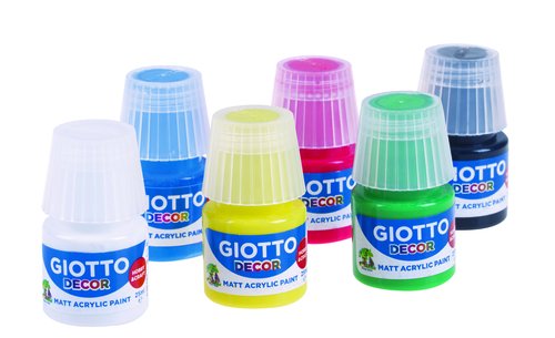 Giotto Témpera Acrílica Decor 25ml Colores Surtidos (6 Botes)