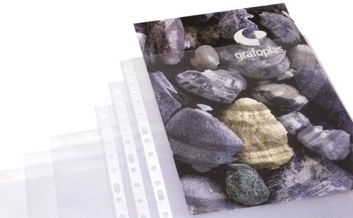 Grafoplas Fundas Multitaladro 16 PP Transparentes 80 Micras Extra Liso Folio Grafoplas Fundas Multitaladro 16 PP Transparentes 80 Micras Extra Liso Folio