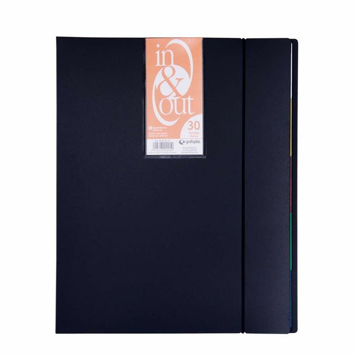 Grafoplás Carpeta In&Out A4 con 30 Fundas Extraíbles Negro