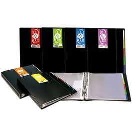 Carpeta Fundas (Tarifario) Grafoplas Espiral Pp In&Out Opaco A4 40 F. Negro