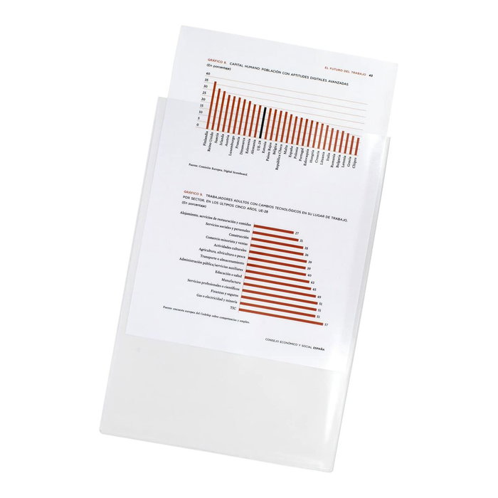 Grafoplás Fundas PVC Transparentes 100 Micras Folio Paquete -100U-