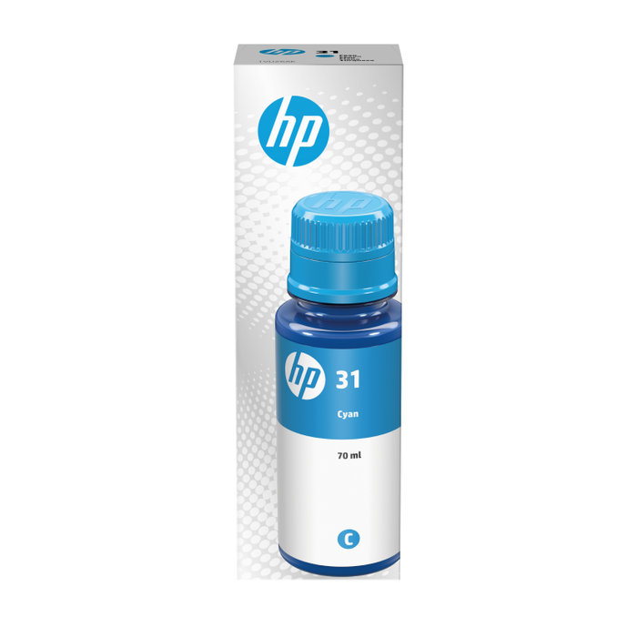 HP Botella de tinta original 31 cian 70 ml (1VU26AE) 8000 páginas HP Botella de tinta original 31 cian 70 ml (1VU26AE) 8000 páginas