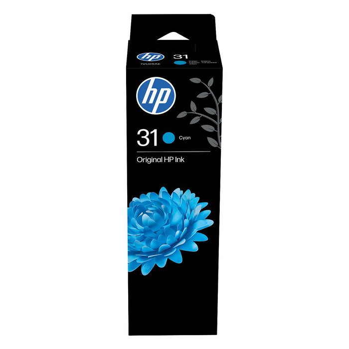 HP Botella de tinta original 31 cian 70 ml (1VU26AE) 8000 páginas HP Botella de tinta original 31 cian 70 ml (1VU26AE) 8000 páginas
