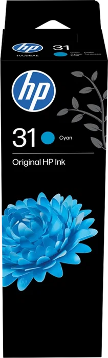 HP Botella de tinta original 31 cian 70 ml (1VU26AE) 8000 páginas HP Botella de tinta original 31 cian 70 ml (1VU26AE) 8000 páginas