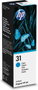 HP Botella de tinta original 31 cian 70 ml (1VU26AE) 8000 páginas