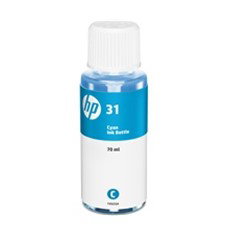 HP Botella de tinta original 31 cian 70 ml (1VU26AE) 8000 páginas HP Botella de tinta original 31 cian 70 ml (1VU26AE) 8000 páginas