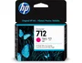 HP Cartucho de Tinta 712 Magenta 29 ml para DesignJet T210, T230, T250, T630, T650, 3ED68A