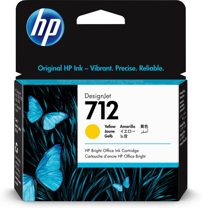 HP 712 Cartucho de Tinta Amarillo 29 ml para DesignJet