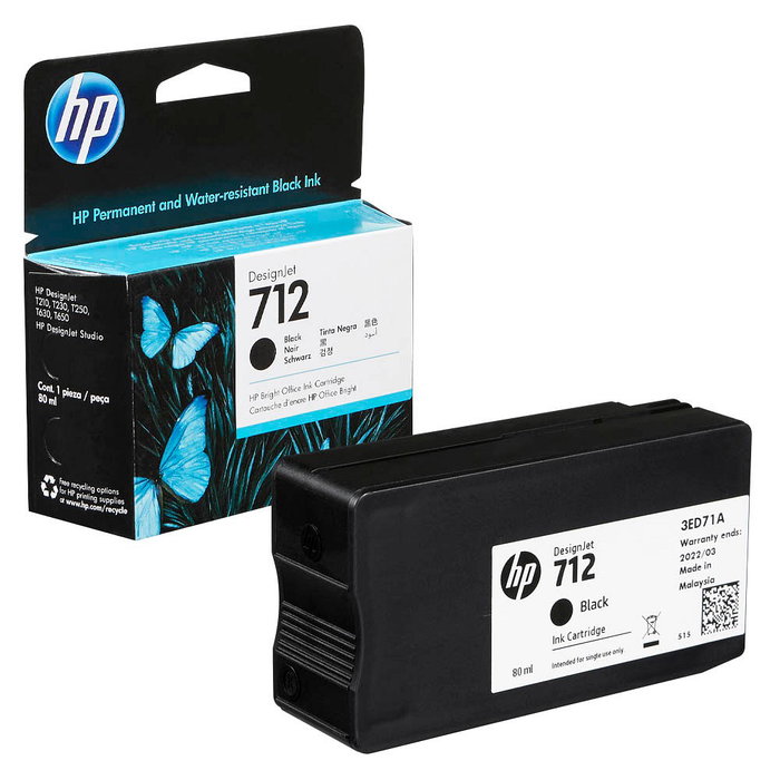 HP Cartucho de Tinta DesignJet 712 Negro XL 80 ml HP Cartucho de Tinta DesignJet 712 Negro XL 80 ml