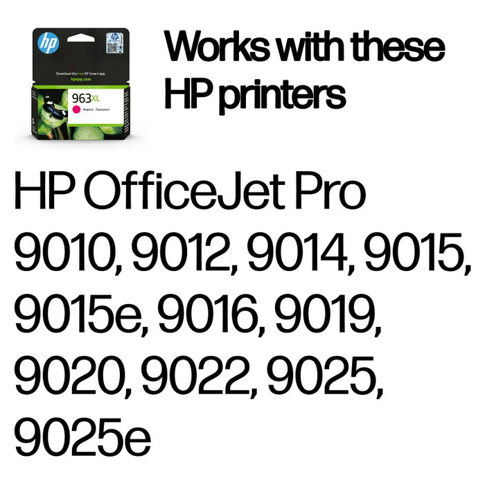 HP Cartucho de tinta 963XL Magenta High Yield Original HP Cartucho de tinta 963XL Magenta High Yield Original