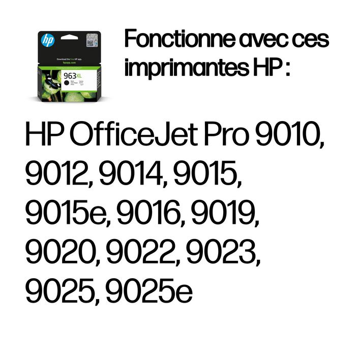 HP 963XL Cartucho de tinta negro de alto rendimiento HP 963XL Cartucho de tinta negro de alto rendimiento