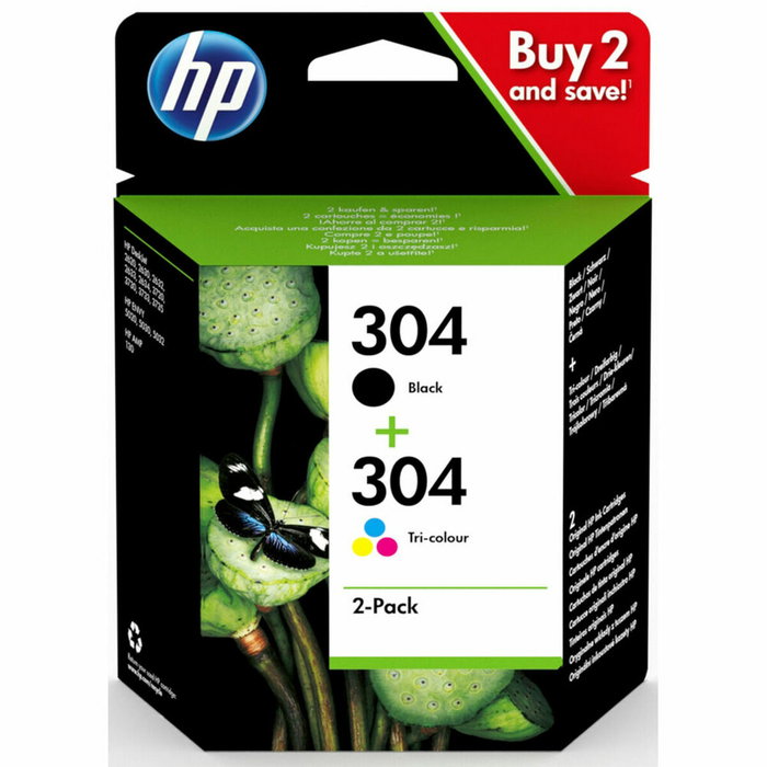 HP Multipack de Cartuchos de Tinta 304 Negro y Tricolor HP Multipack de Cartuchos de Tinta 304 Negro y Tricolor