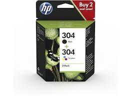 HP Cartucho Tinta Compatible Deskjet 3720 Negro + Tricolor Combo Nº304 Pack 4 Colores