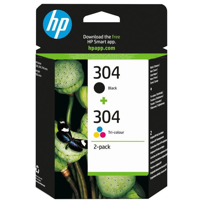 HP Multipack de Cartuchos de Tinta Originales No. 304 (Negro y Tricolor) HP Multipack de Cartuchos de Tinta Originales No. 304 (Negro y Tricolor)