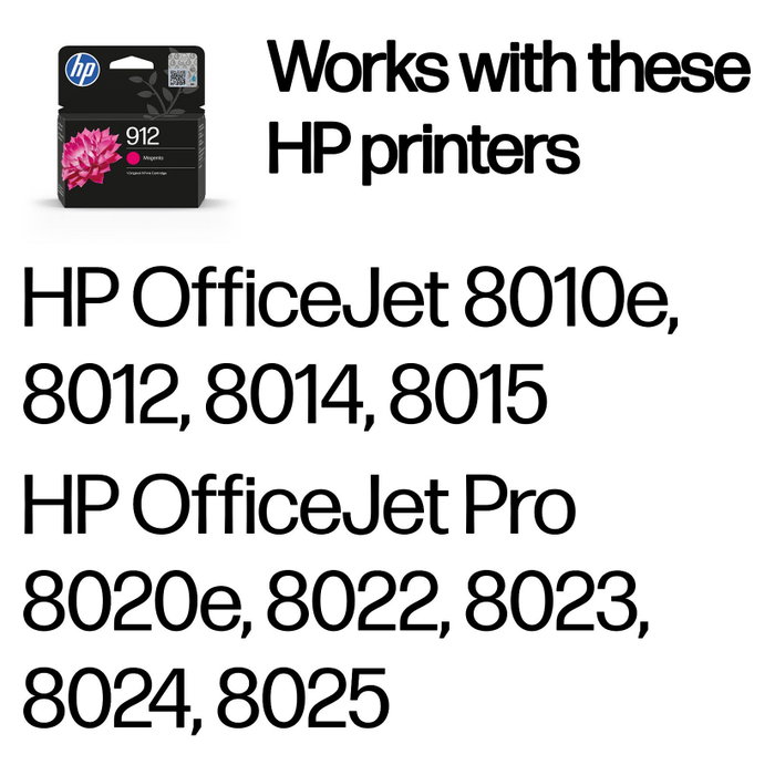 HP 912 Magenta Cartucho de Tinta Original