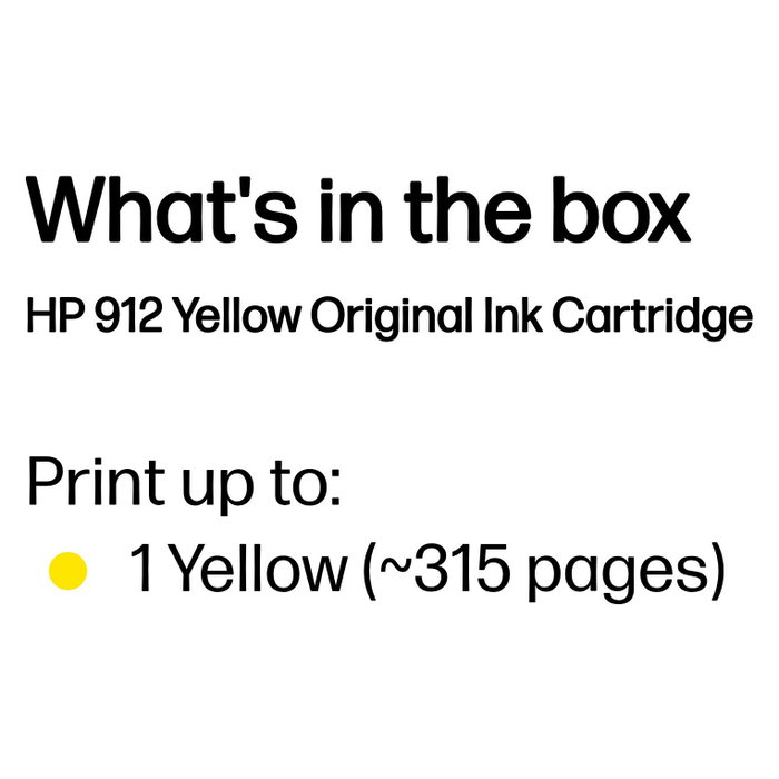 HP 912 Cartucho de tinta Amarillo