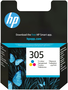 HP Cartucho de Tinta Original 305 Tricolor, 3YM60AE