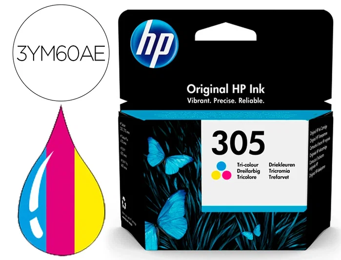 HP Cartucho de tinta Original 305 Tricolor