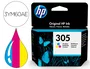 HP Cartucho de tinta Original 305 Tricolor