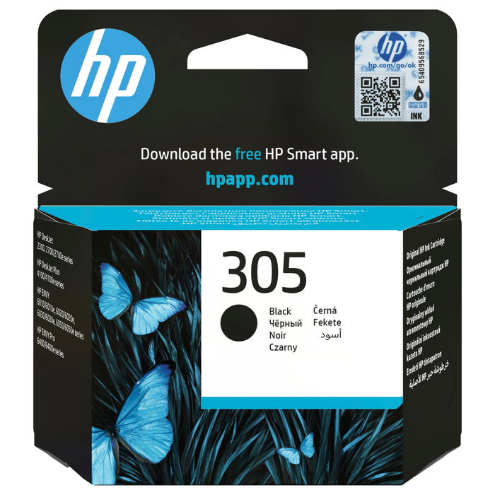 HP Cartucho de Tinta Original 305 Negro
