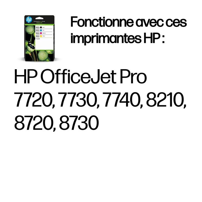 HP 953 Multipack de 4 Cartuchos de Tinta Original (Negro, Cian, Magenta, Amarillo) HP 953 Multipack de 4 Cartuchos de Tinta Original (Negro, Cian, Magenta, Amarillo)