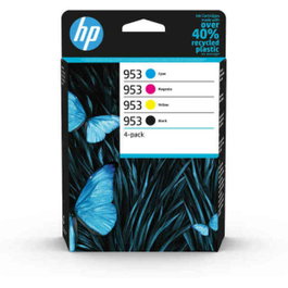 HP 953 Multipack de 4 Cartuchos de Tinta Originales (Negro, Cian, Magenta, Amarillo) Identificador 6ZC69AE