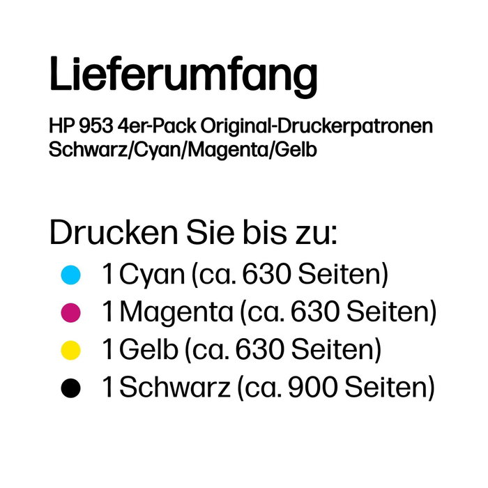 HP 953 Multipack de 4 Cartuchos de Tinta Originales (Negro, Cian, Magenta, Amarillo) Identificador 6ZC69AE HP 953 Multipack de 4 Cartuchos de Tinta Originales (Negro, Cian, Magenta, Amarillo) Identificador 6ZC69AE