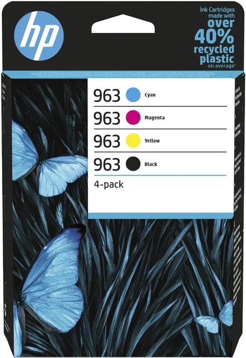 HP Pack de 4 Cartuchos de Tinta Original 963 Negro/Cian/Magenta/Amarillo HP Pack de 4 Cartuchos de Tinta Original 963 Negro/Cian/Magenta/Amarillo