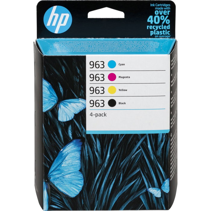 HP Pack de 4 Cartuchos de Tinta Original 963 Negro/Cian/Magenta/Amarillo HP Pack de 4 Cartuchos de Tinta Original 963 Negro/Cian/Magenta/Amarillo