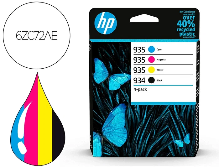 HP Multipack de Cartuchos de Tinta Original 934/935 (Negro, Cian, Magenta, Amarillo) HP Multipack de Cartuchos de Tinta Original 934/935 (Negro, Cian, Magenta, Amarillo)