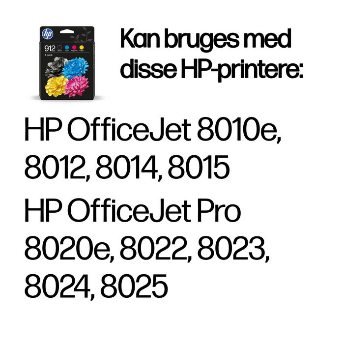 HP Multipack de cartuchos de tinta 912 (6ZC74AE), Negro/Cian/Magenta/Amarillo