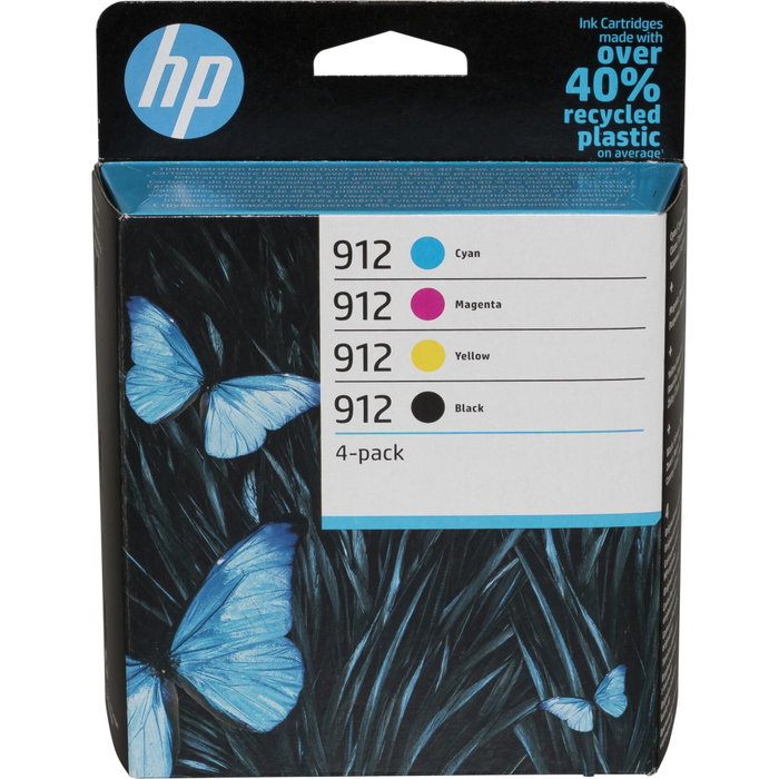 HP Multipack de cartuchos de tinta 912 (6ZC74AE), Negro/Cian/Magenta/Amarillo