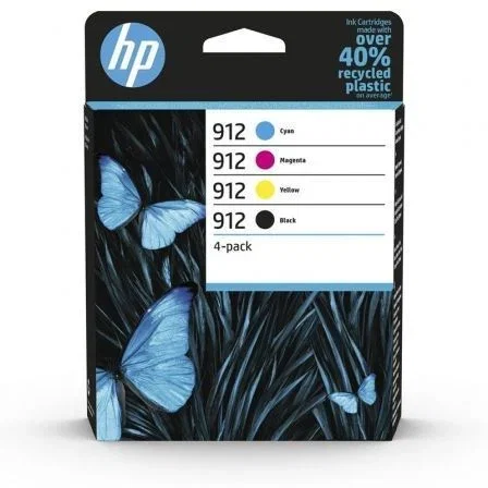 HP Multipack de cartuchos de tinta 912 (6ZC74AE), Negro/Cian/Magenta/Amarillo
