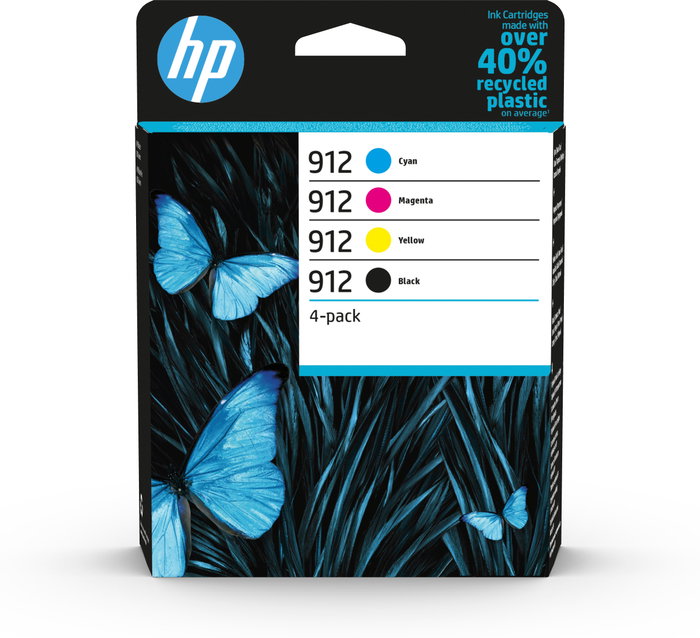 HP Multipack de cartuchos de tinta 912 (6ZC74AE), Negro/Cian/Magenta/Amarillo